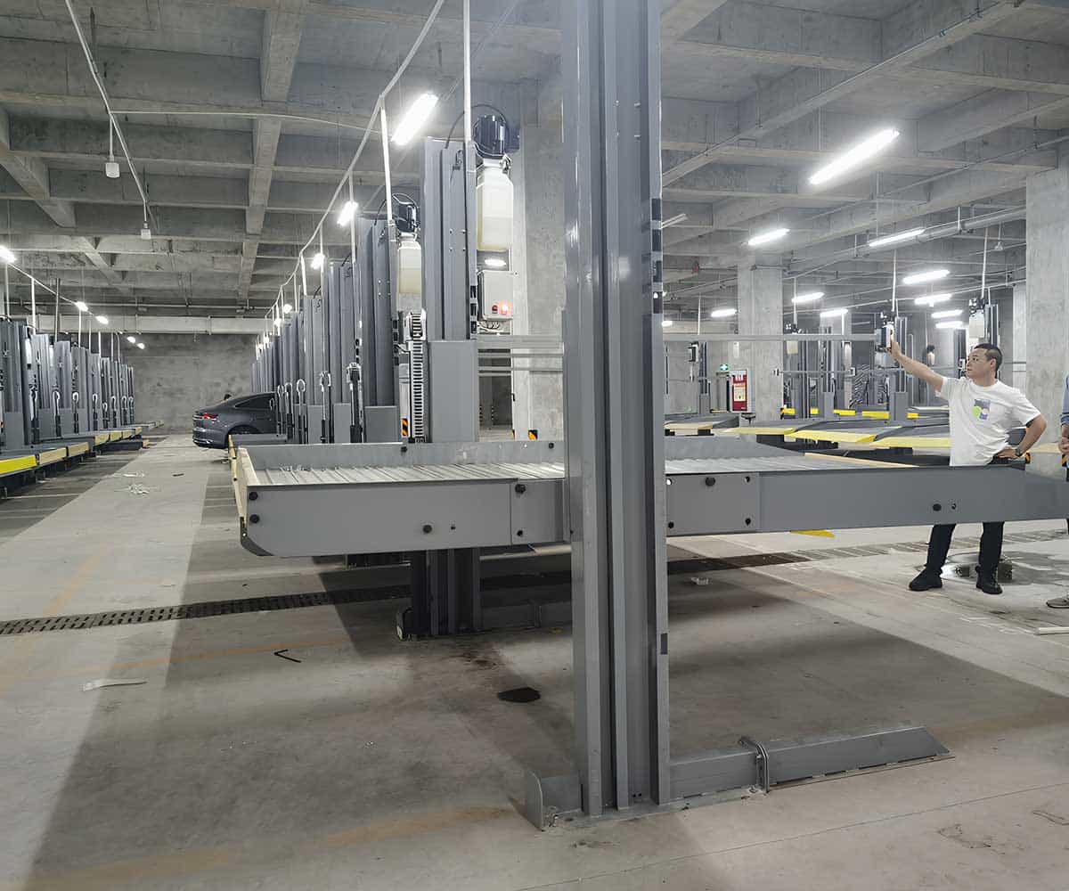 石泉多層機械停車庫應用在公共停車場